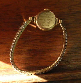 Evelyn's watch with inscription